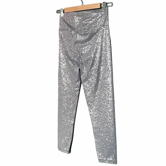 NWT Sweaty Betty Goddess 7/8 Workout Legging Gray Silver Foil Size Small NEW - Picture 8 of 14